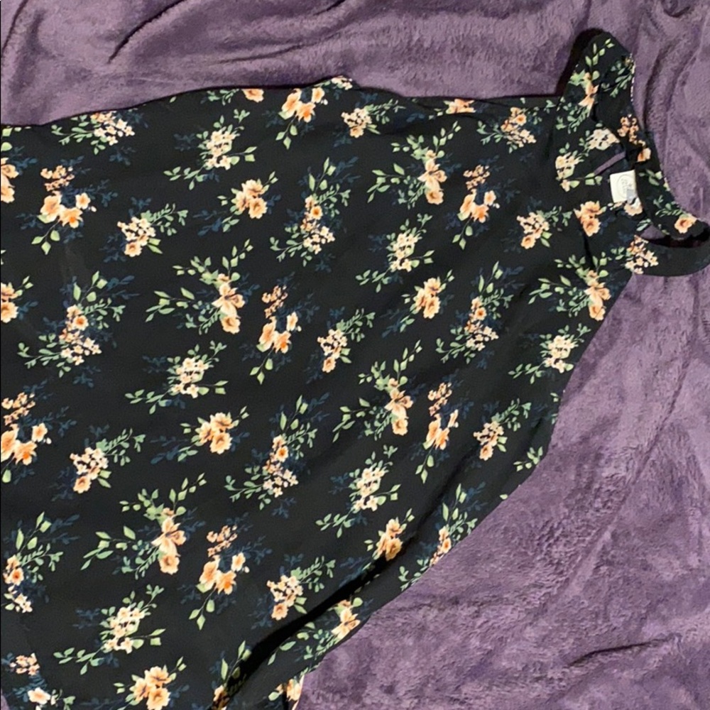 Flowing floral blouse